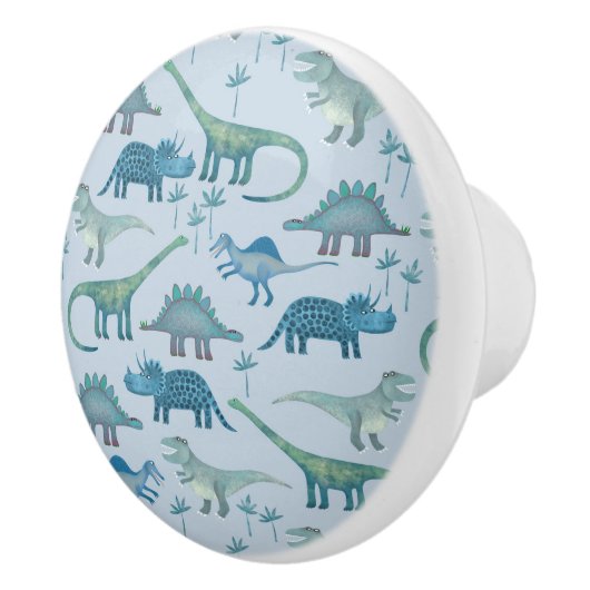 おもしろい模様(青) セラミックノブ (右)