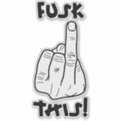 おもしろい欲求不満表現(偽の爆弾) v1 シール (正面)