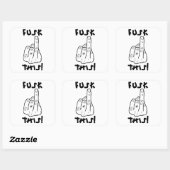 おもしろい欲求不満表現（偽の爆弾） v1 スクエアシール (シート)