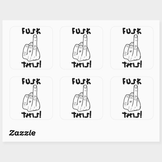 おもしろい欲求不満表現（偽の爆弾） v1 スクエアシール (シート)