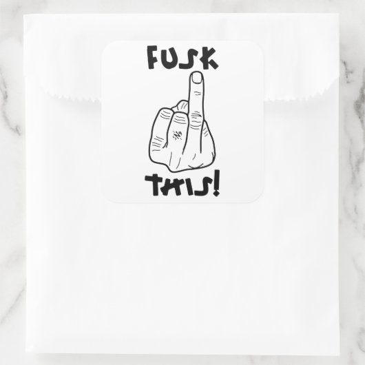 おもしろい欲求不満表現（偽の爆弾） v1 スクエアシール (バッグ)