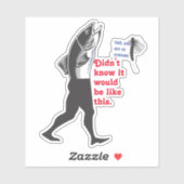 おもしろい歩く魚類無神進化事故 シール (シート)