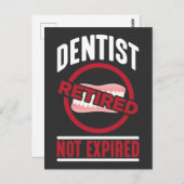 おもしろい歯医者退職したの歯科 ポストカード (正面/裏面)
