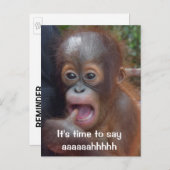 おもしろい歯科アポイントメントのアラーム ポストカード (正面/裏面)