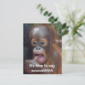 おもしろい歯科アポイントメントのアラーム ポストカード (スタンド正面)