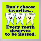 おもしろい歯科医院カスタムアートワーク ポスター (正面)