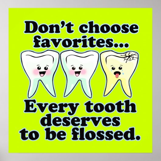 おもしろい歯科医院カスタムアートワーク ポスター (正面)