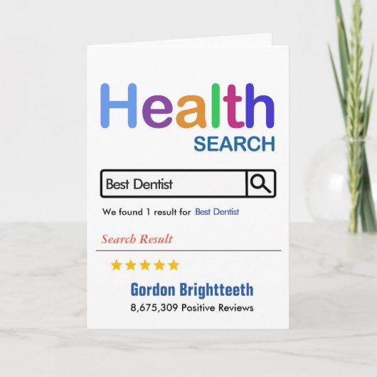 おもしろい歯科最高の医 サンキューカード (正面)