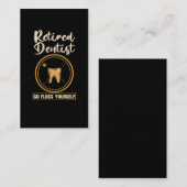 おもしろい歯科退職パパ母 名刺 (正面/裏面)