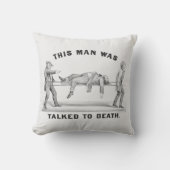 「おもしろい死に語り合う」ヴィンテージアートの内向的なジョーク クッション (正面)