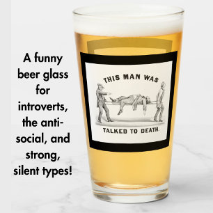 「おもしろい死に語り合う」ヴィンテージ内向者マンズ タンブラーグラス