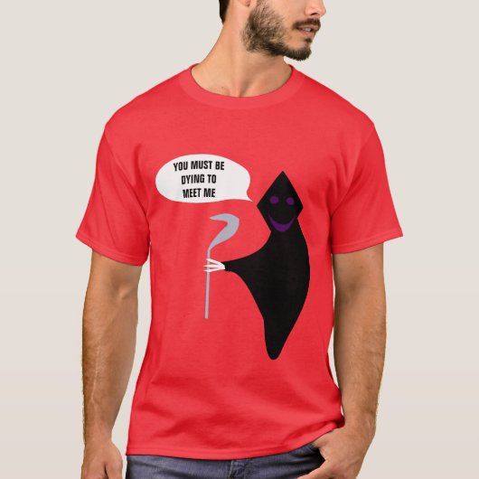 おもしろい死神ハロウィンカスタムTシャツ Tシャツ (正面)