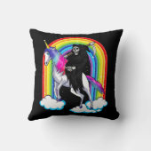 おもしろい死神ユニコーン死ユニコーンハ クッション (裏面)