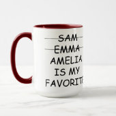 おもしろい母お気に入りの子/母誕生日コーヒー マグカップ (左)