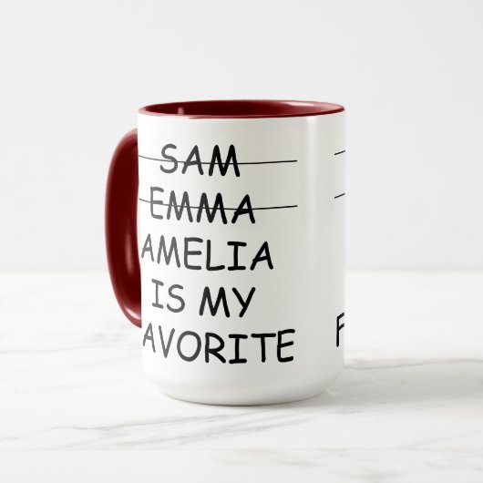 おもしろい母お気に入りの子/母誕生日コーヒー マグカップ (正面左)