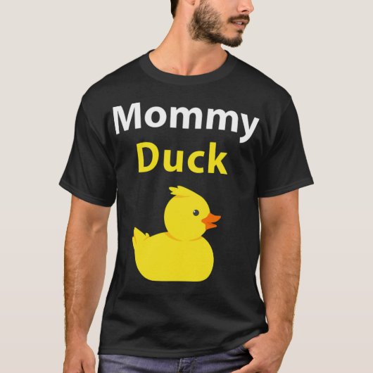 おもしろい母のアヒルのゴムのアヒル母の動物の芸術 Tシャツ (正面)