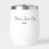 おもしろい母のジュース杯モノグラム任意のカスタム文字 (正面)