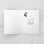 おもしろい母の日すべての耳かわいいバニーウサギ カード (内部)