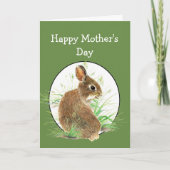 おもしろい母の日すべての耳かわいいバニーウサギ カード (正面)