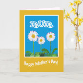 おもしろい母の日のカード母の日のデイジー カード (黄色い花)