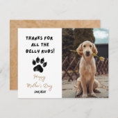 おもしろい母の日パーソナライズされた犬の母ペット写真 ノートカード (正面/裏面)