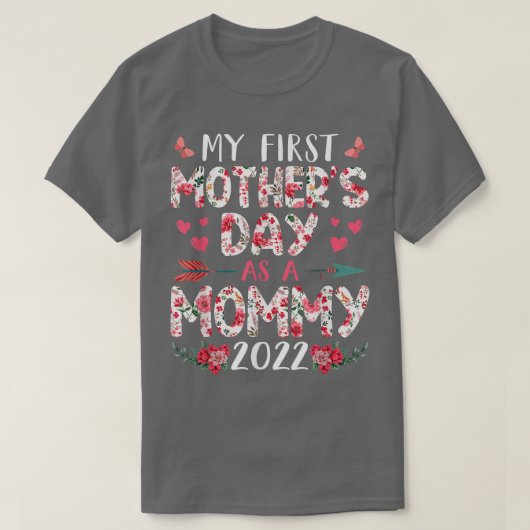 おもしろい母の日ママ2022年の花 Tシャツ (デザイン正面)