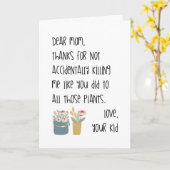 おもしろい母の日最高の記の母は常にフローラ カード (黄色い花)