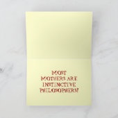 おもしろい母の日札！ カード (内部)