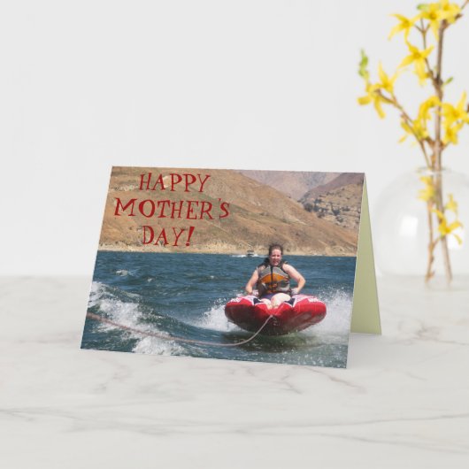 おもしろい母の日札！ カード (黄色い花)