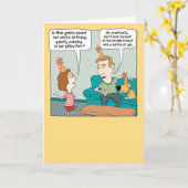 おもしろい母の枕砦誕生日カード カード (黄色い花)