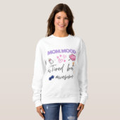おもしろい母ギフト引用文 – 疲れたが素晴らし スウェットシャツ (正面フル)