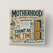 おもしろい母ボタンバッジ – 母親隠し 缶バッジ (正面)