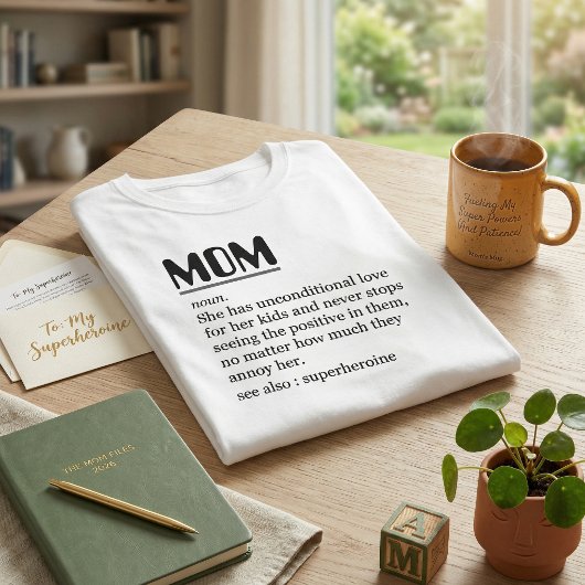 おもしろい母親の定義 皮肉屋で機転がある母の日 Tシャツ