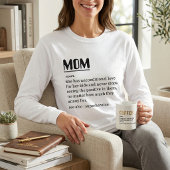 おもしろい母親の定義 皮肉屋で機転がある母の日 Tシャツ
