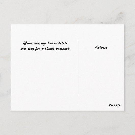 おもしろい母 – ジグはU ポストカード (裏面)