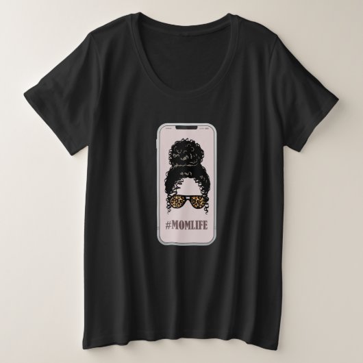 おもしろい母 プラスサイズTシャツ (デザイン正面)