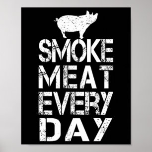 おもしろい毎日の煙の肉父のパパBbq男性 ポスター