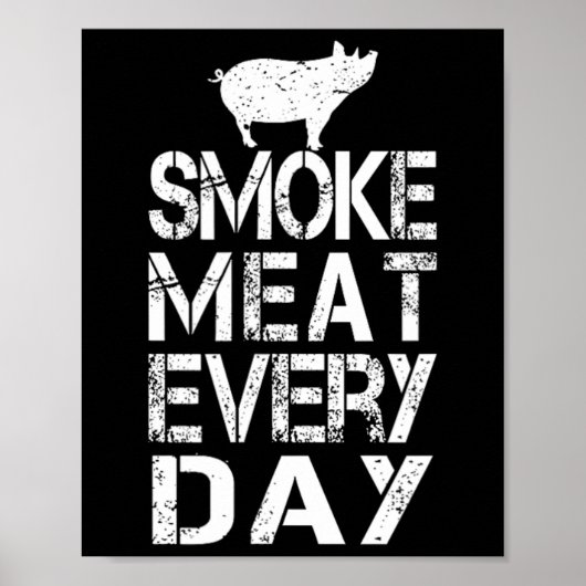 おもしろい毎日の煙の肉父のパパBbq男性 ポスター (正面)