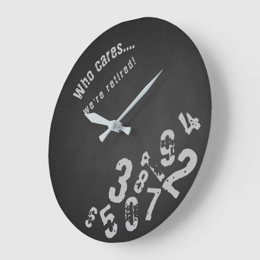 おもしろい気に誰だ退職したグランジ ラージ壁時計 (傾斜)