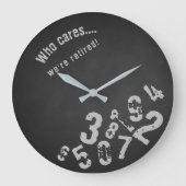 おもしろい気に誰だ退職したグランジ ラージ壁時計 (正面)