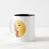 おもしろい気にEmojis Facebook ツートーンマグカップ (正面左)