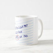 おもしろい気のあるそぶりをしたグレード学校ラブノートコーヒーマグ コーヒーマグカップ (正面右)