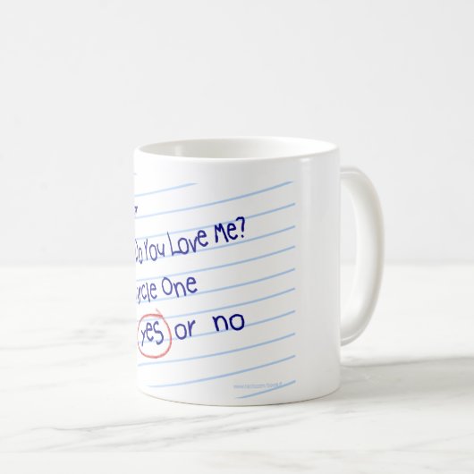 おもしろい気のあるそぶりをしたグレード学校ラブノートコーヒーマグ コーヒーマグカップ (正面右)