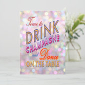 おもしろい気のあるそぶりをした及びカラフル婚約招待状 招待状 (スタンド正面)