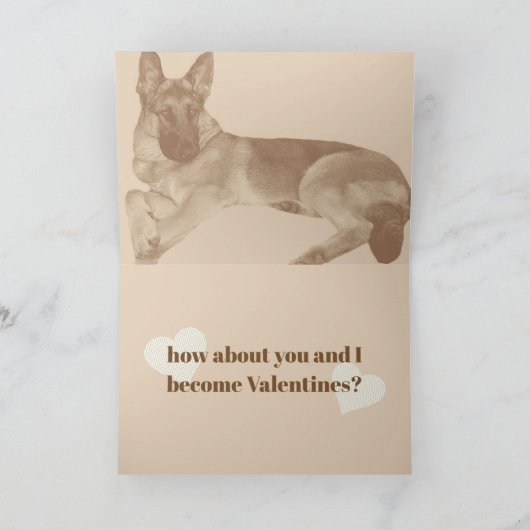 おもしろい気のあるそぶりをした&ドイツのバレンタイン・デイ・カード シーズンカード (内部)