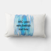 おもしろい水の色の引用文を追加絵を描ターコイズストライプ ランバークッション (正面)