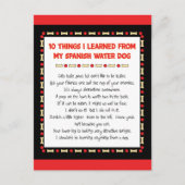 おもしろい水学のスペインの種 ポストカード (正面)