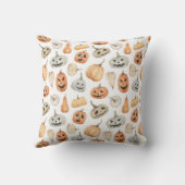 おもしろい水彩かぼちゃ模様 クッション (裏面)