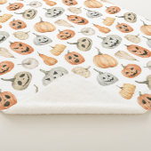 おもしろい水彩かぼちゃ模様 シェルパブランケット (3/4)