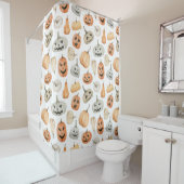おもしろい水彩かぼちゃ模様 シャワーカーテン (インサイチュ)